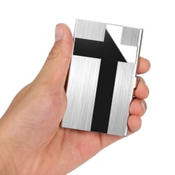 stainless steel slim wallet for business cards and credit cards rfid-blocking pocket metal wallet