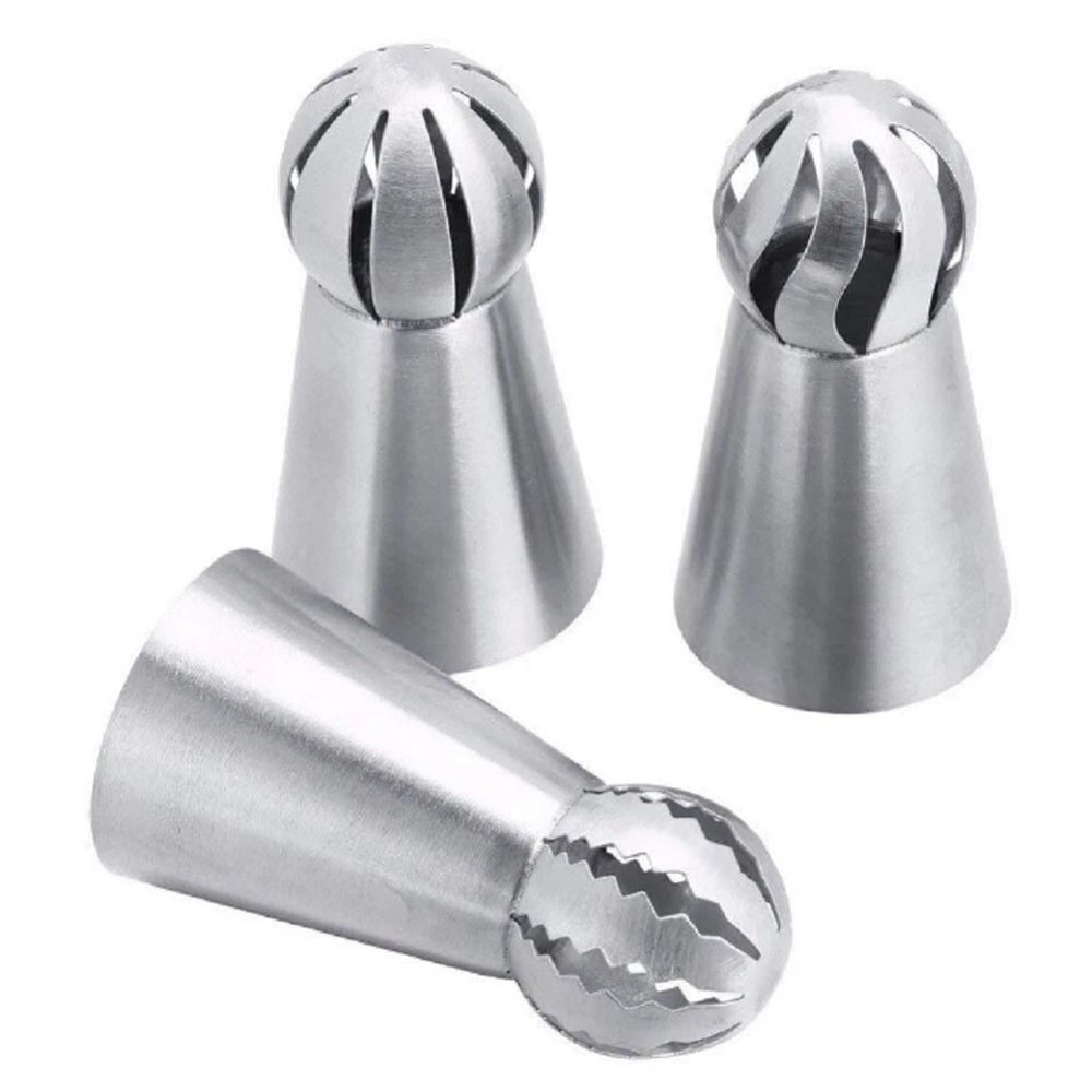 Piping Tips Set Ball Icing Nozzle Stainless Steel Pastry Tips 1