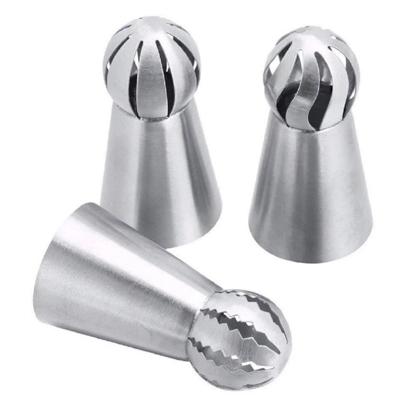 Piping Tips Set Ball Icing Nozzle Stainless Steel Pastry Tips 1