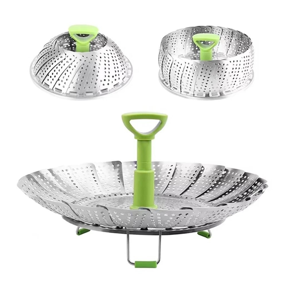 Expandable Vegetable Steamer Basket Stainless Steel Dumpling Steamer Insert For Pots 0