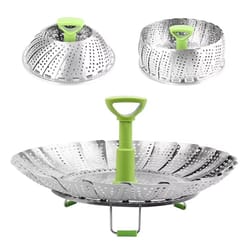 expandable vegetable steamer basket stainless steel dumpling steamer insert for pots
