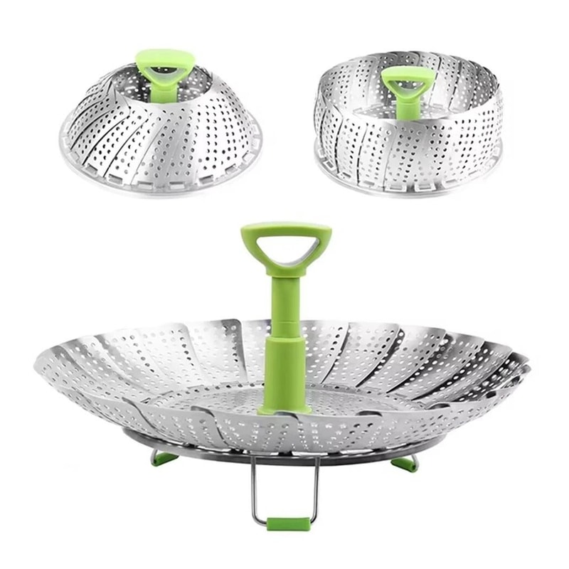 Expandable Vegetable Steamer Basket Stainless Steel Dumpling Steamer Insert For Pots 0