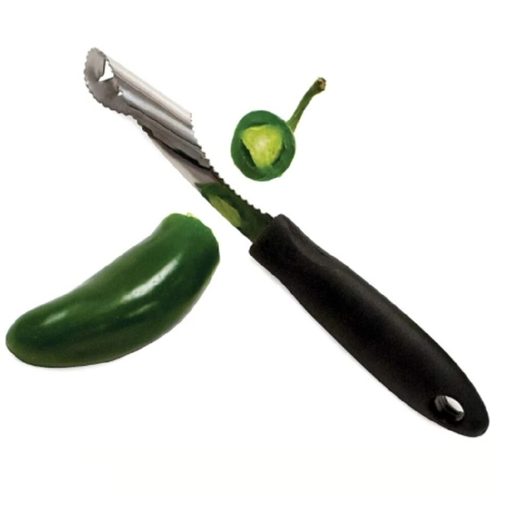 Stainless Steel Corer And Cutter Pepper Seed Remover Kitchen Prep Tool 0