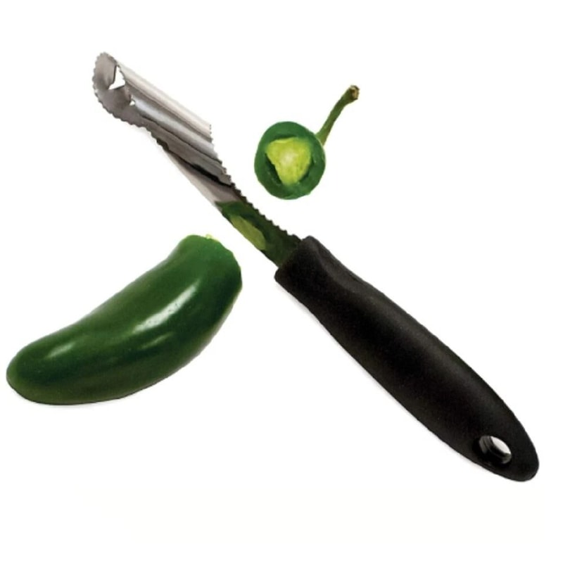 Stainless Steel Corer And Cutter Pepper Seed Remover Kitchen Prep Tool 0