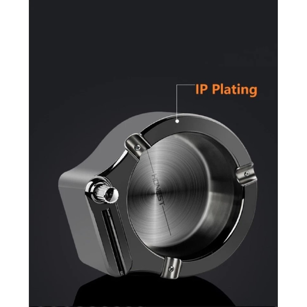 Vintage Ashtray With Lighter Retro Metal Refillable Match Tray 2