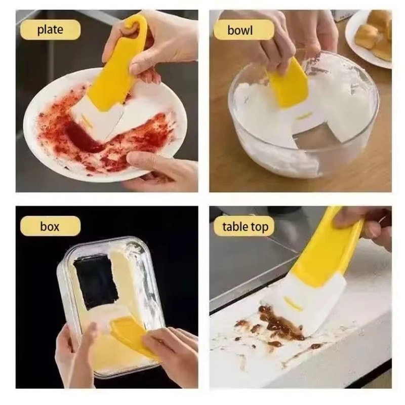 Silicone Pot Scraper Non Scratch Pan Scraper Dish Cleaning Tool Cookware Scraper Pan Scraper For No 2