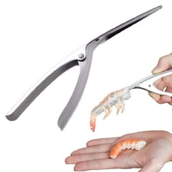 stainless steel shrimp deveiner tool and shrimp peeler for quick seafood prep