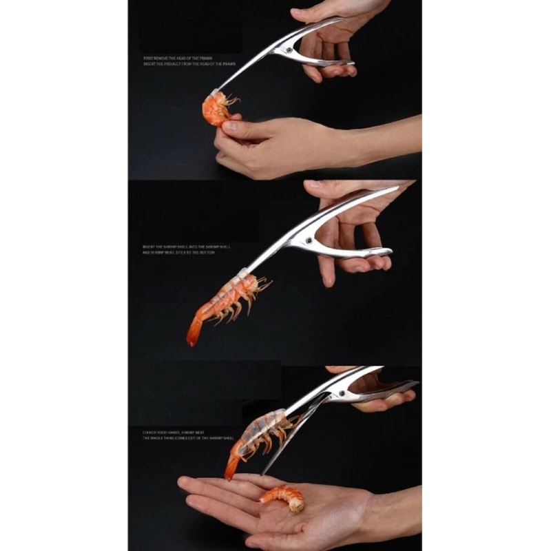 Stainless Steel Shrimp Deveiner Tool And Shrimp Peeler For Quick Seafood Prep 3