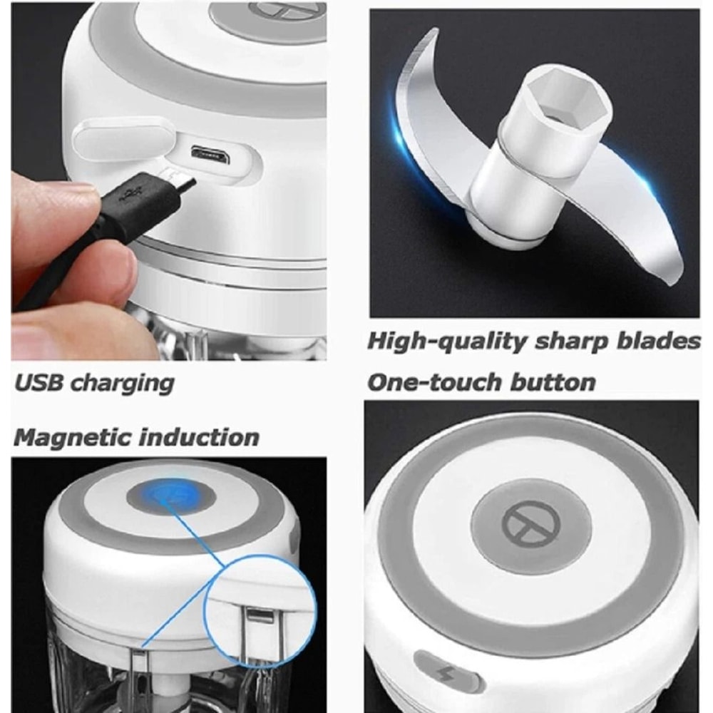 Mini Garlic Chopper Electric Food Processor For Garlic Onion Herbs 1