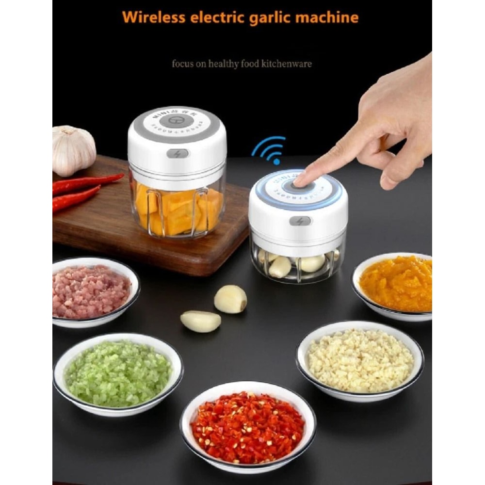 Mini Garlic Chopper Electric Food Processor For Garlic Onion Herbs 3