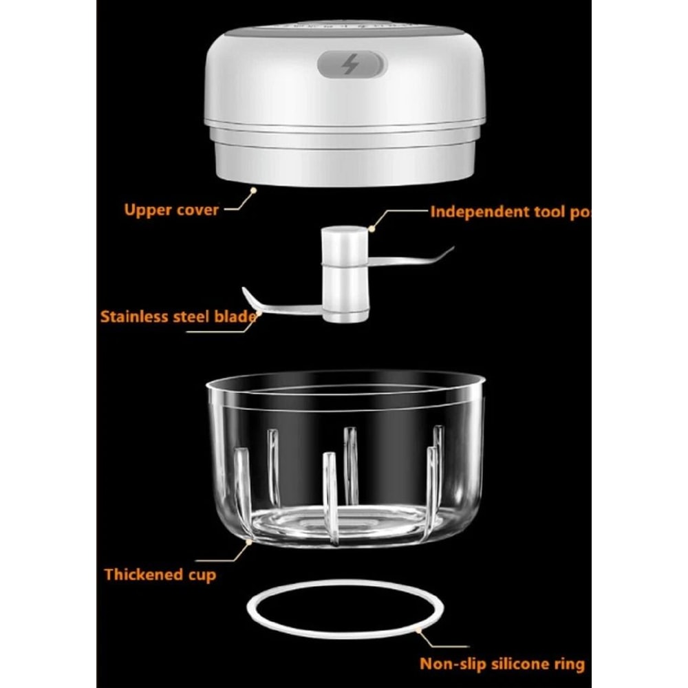 Mini Garlic Chopper Electric Food Processor For Garlic Onion Herbs 4