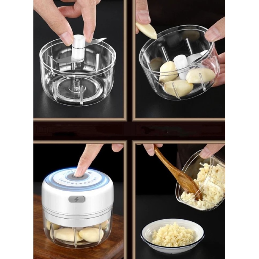 Mini Garlic Chopper Electric Food Processor For Garlic Onion Herbs 5