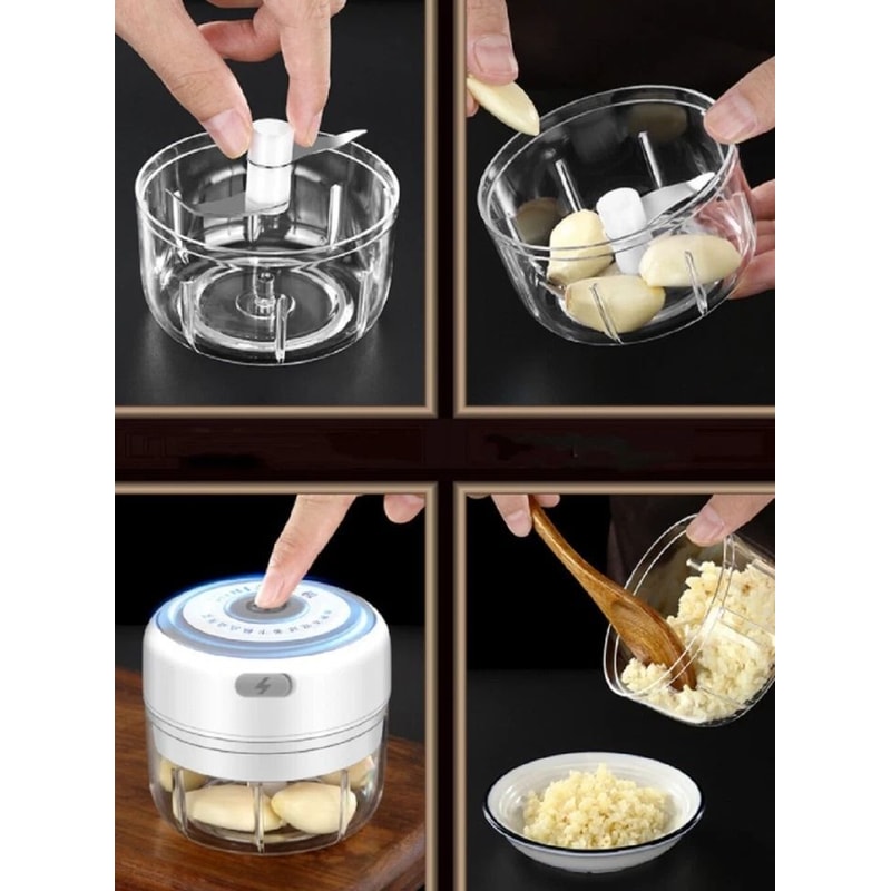 Mini Garlic Chopper Electric Food Processor For Garlic Onion Herbs 5