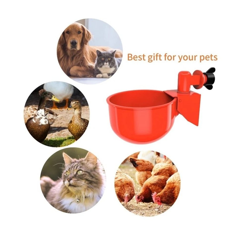 Automatic Chicken Waterer Cups For Coop DIY Poultry Drinking System 4