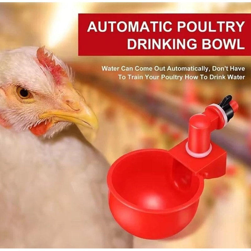 Automatic Chicken Waterer Cups For Coop DIY Poultry Drinking System 5