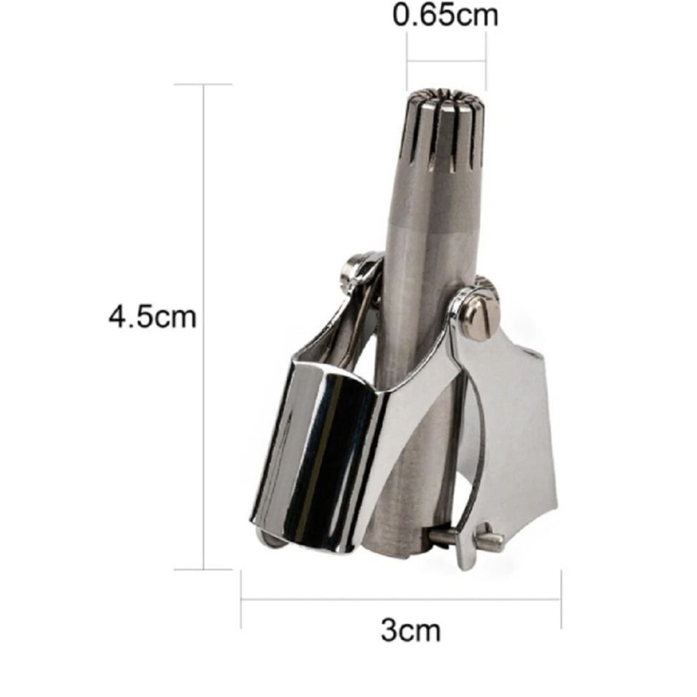TIKA Stainless Steel Manual Nose Hair Trimmer Battery Free Rotary Grooming Tool 2