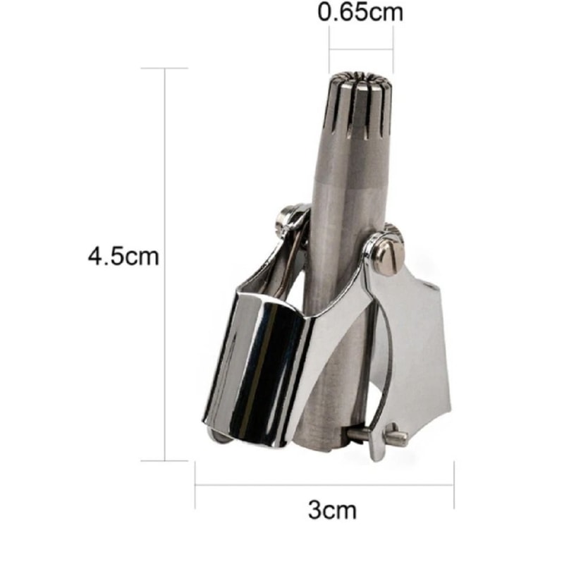 TIKA Stainless Steel Manual Nose Hair Trimmer Battery Free Rotary Grooming Tool 2