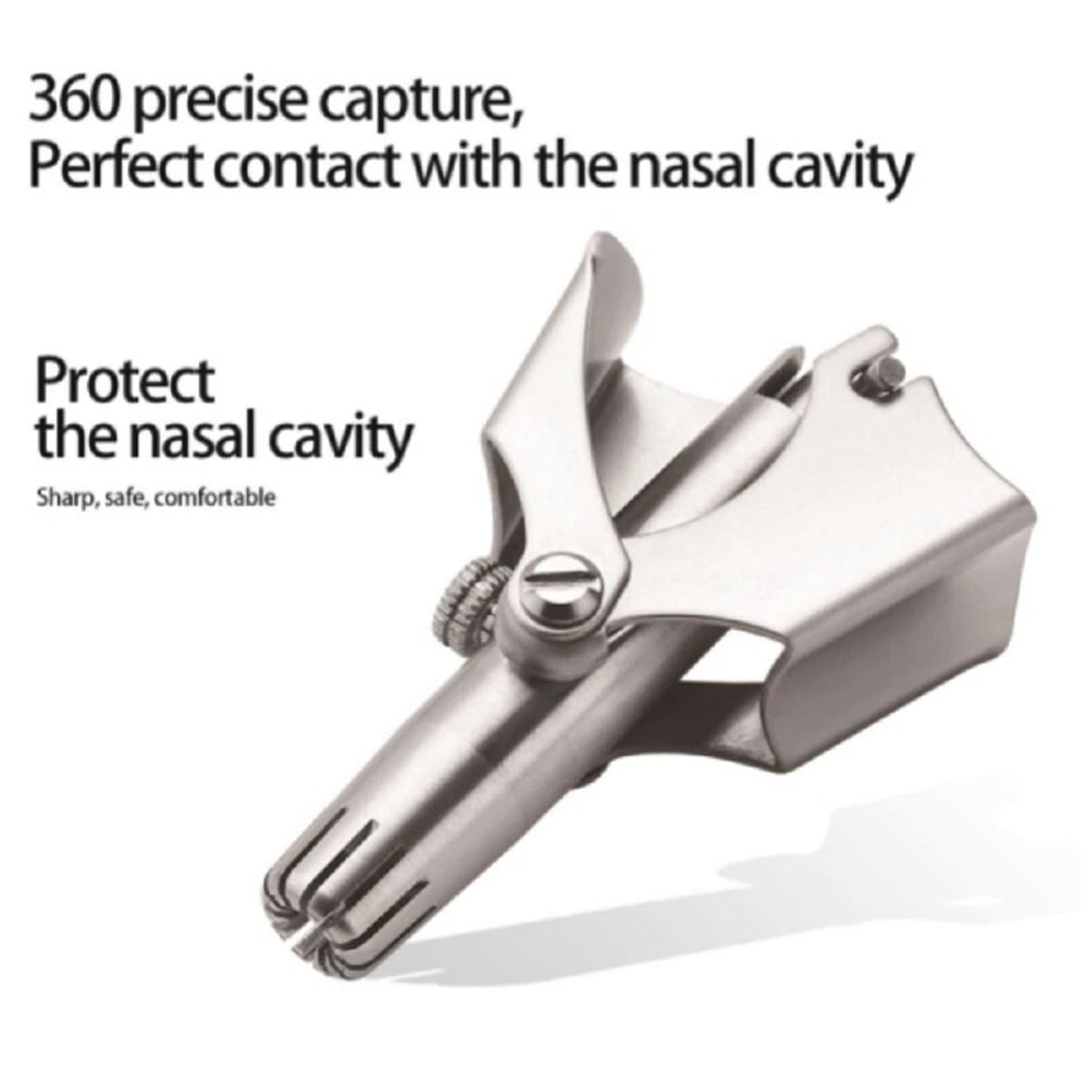 TIKA Stainless Steel Manual Nose Hair Trimmer Battery Free Rotary Grooming Tool 5