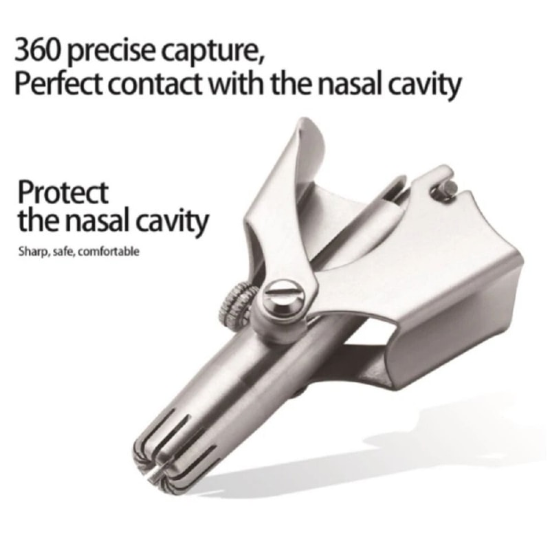 TIKA Stainless Steel Manual Nose Hair Trimmer Battery Free Rotary Grooming Tool 5