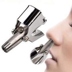 tika stainless steel manual nose hair trimmer, battery free rotary grooming tool