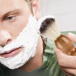 boar and nylon beard brush for men mustache and wet shaving grooming