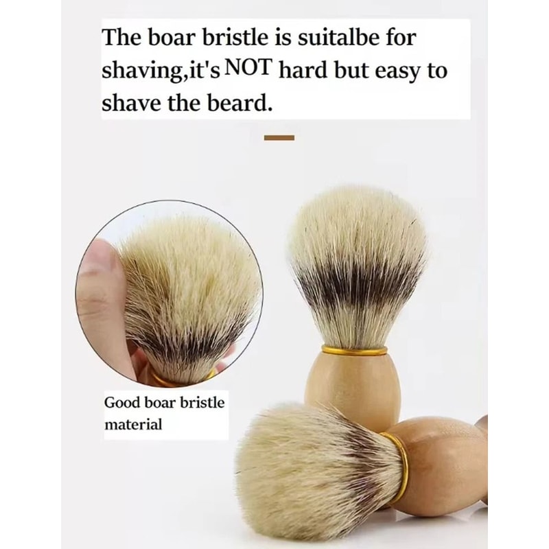 Boar And Nylon Beard Brush For Men Mustache And Wet Shaving Grooming 2