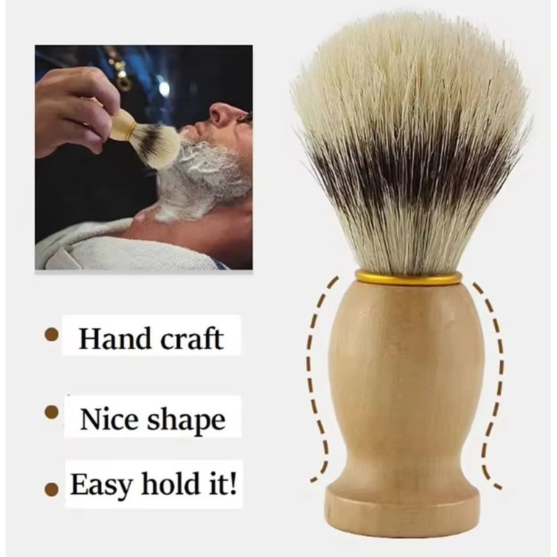 Boar And Nylon Beard Brush For Men Mustache And Wet Shaving Grooming 3