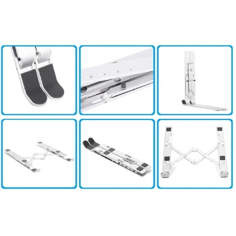 Adjustable Aluminum Laptop Stand Ergonomic Riser For Desk MacBook And Notebook 4
