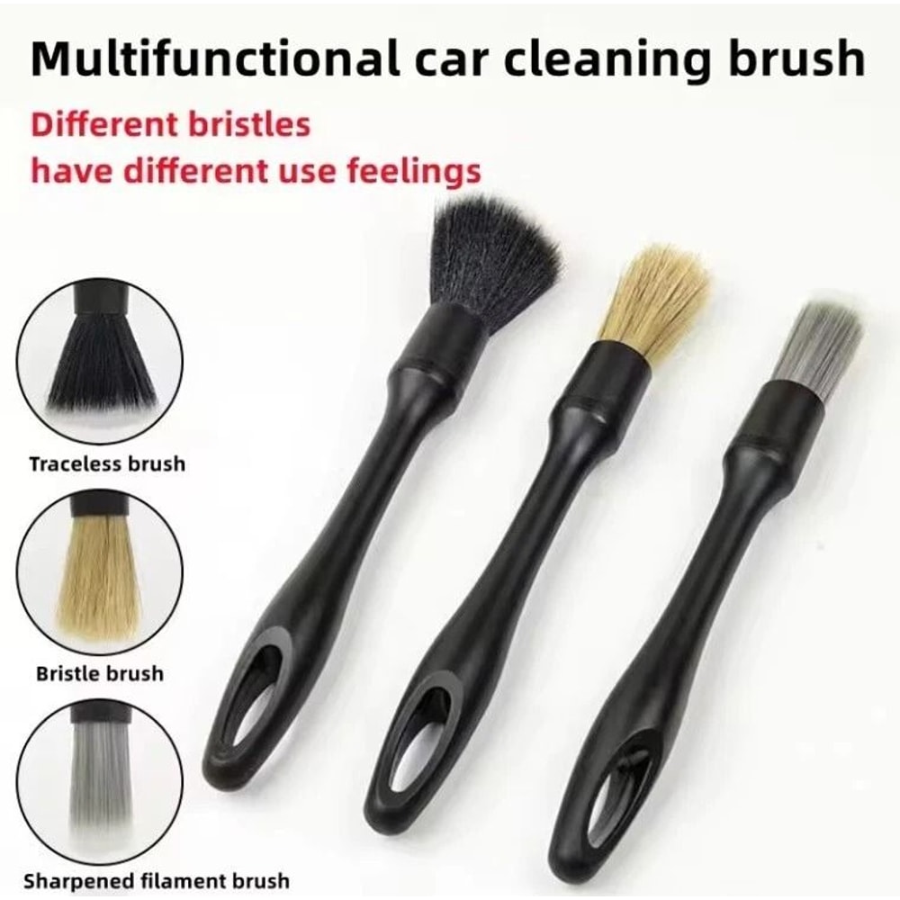 Car Detailing Brush Kit For Wheels Engine Bay And Interior Cleaning 10