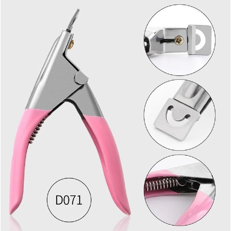 Acrylic Nail Clipper Pink Nail Tip Cutter For False Nails 4