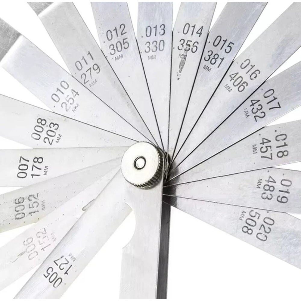 Feeler Gauge Set For Spark Plug Gap And Valve Clearance Metric SAE 5