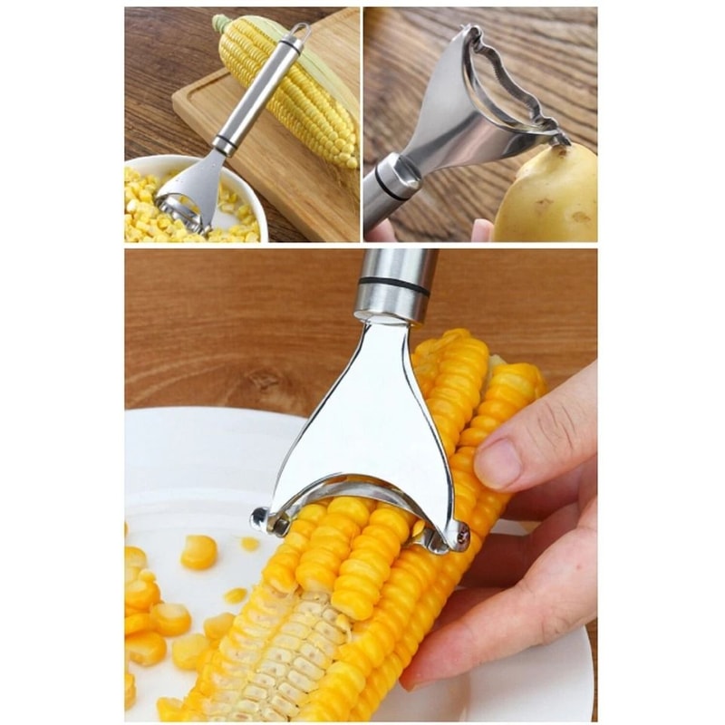 Stainless Steel Corn Stripper Tool Manual Corn Kerneler Kernel Remover 4