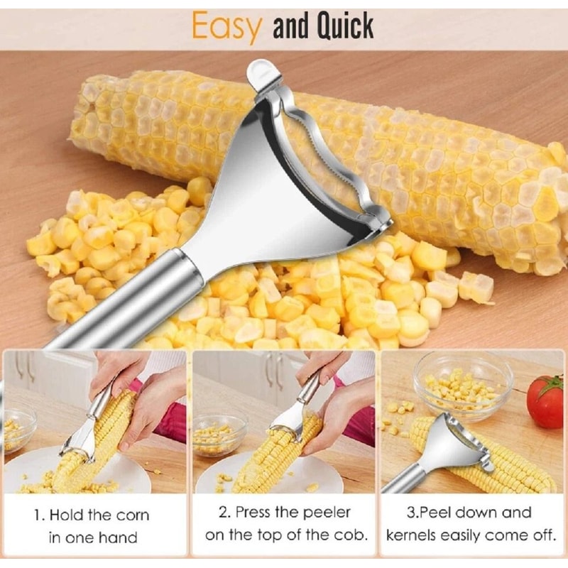Stainless Steel Corn Stripper Tool Manual Corn Kerneler Kernel Remover 5