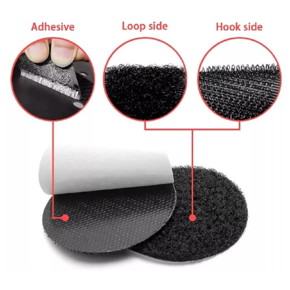 Self Adhesive Hook And Loop Strips Sticky Back Nylon Fastener Set 6
