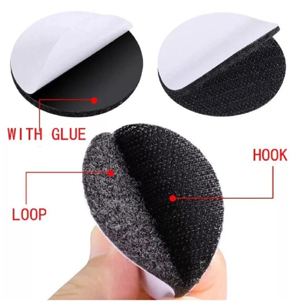 Self Adhesive Hook And Loop Strips Sticky Back Nylon Fastener Set 7