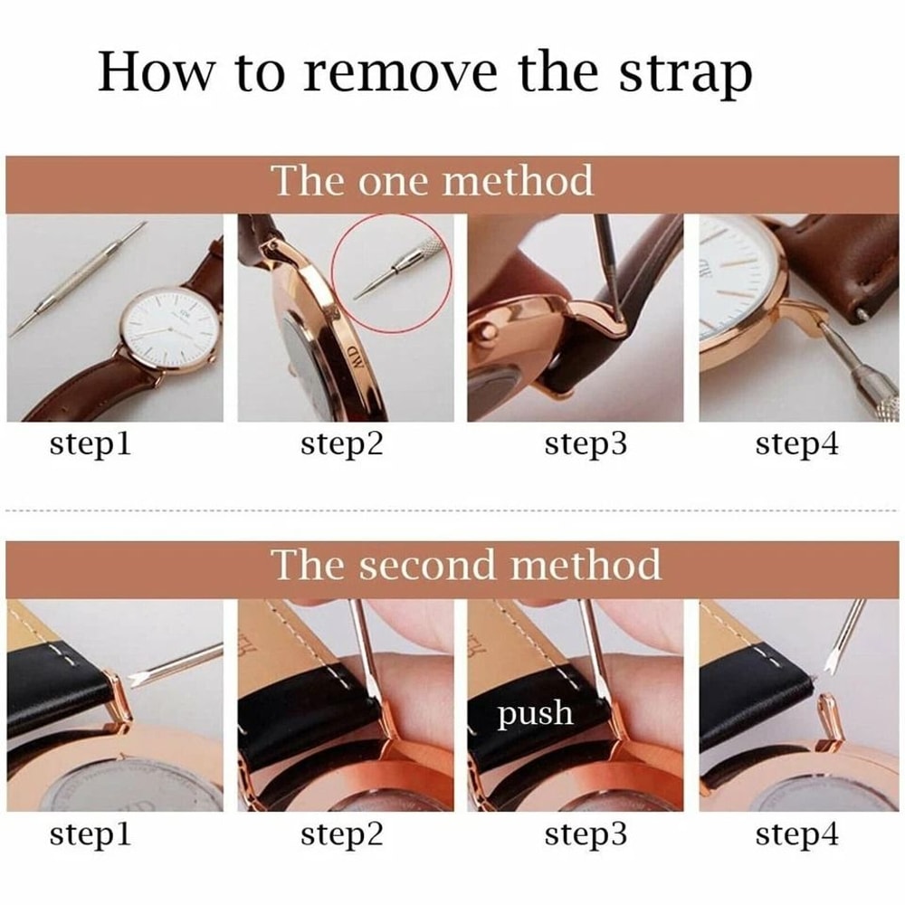 Watch Spring Bar Tool Watch Band Link Remover Steel Repair Kit 4