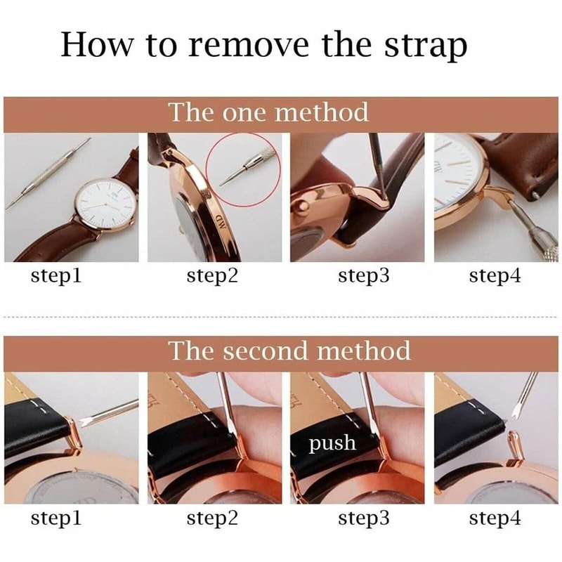 Watch Spring Bar Tool Watch Band Link Remover Steel Repair Kit 4