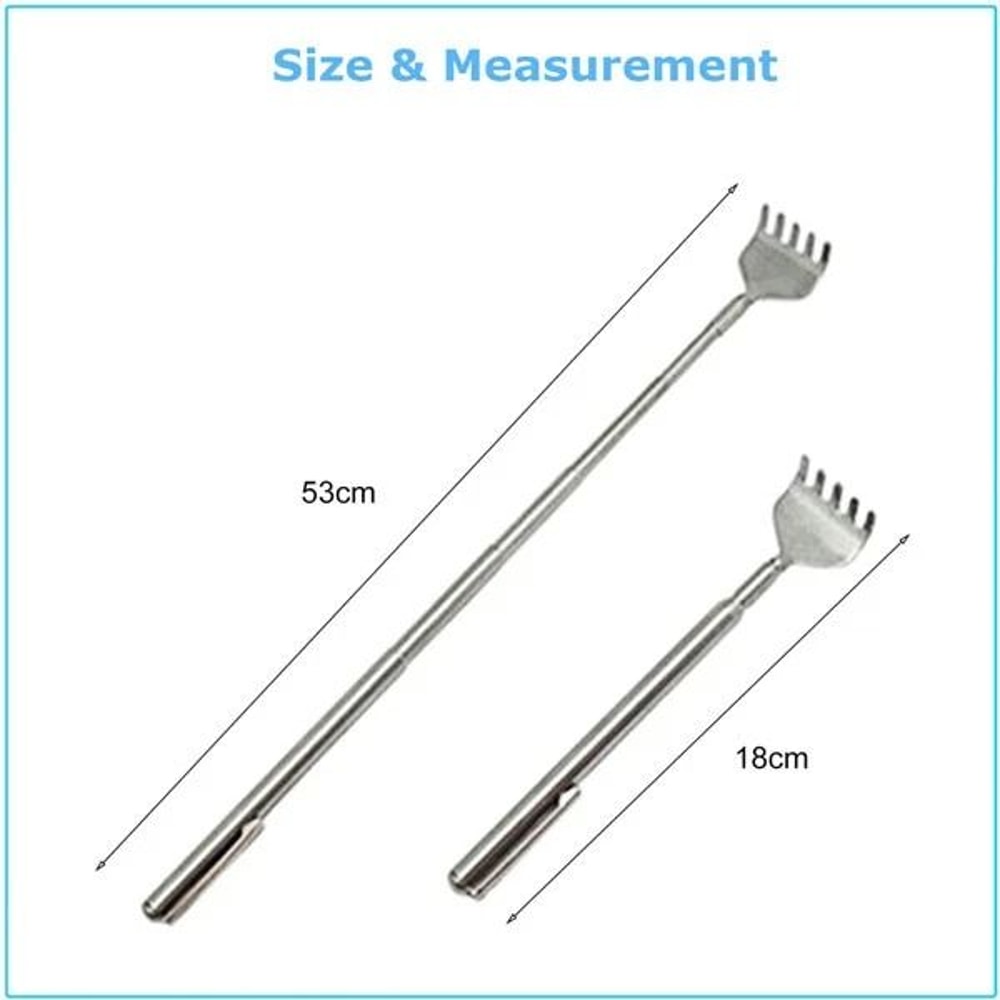 Stainless Steel Telescopic Back Scratcher For Adults Extendable Claw Massager 4