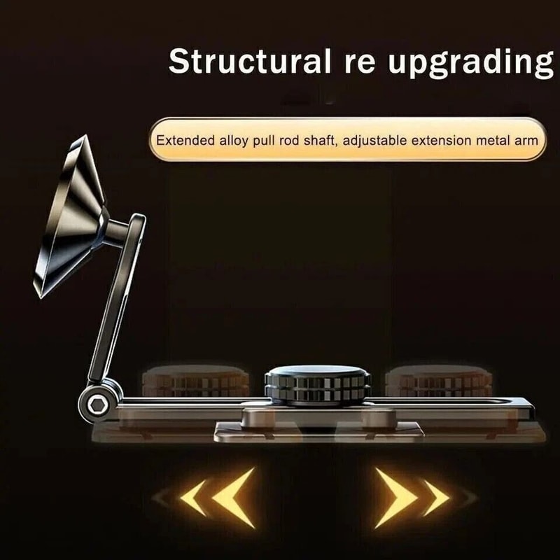 Rotating Magnetic Phone Holder Car Mount Foldable Dashboard Stand 4