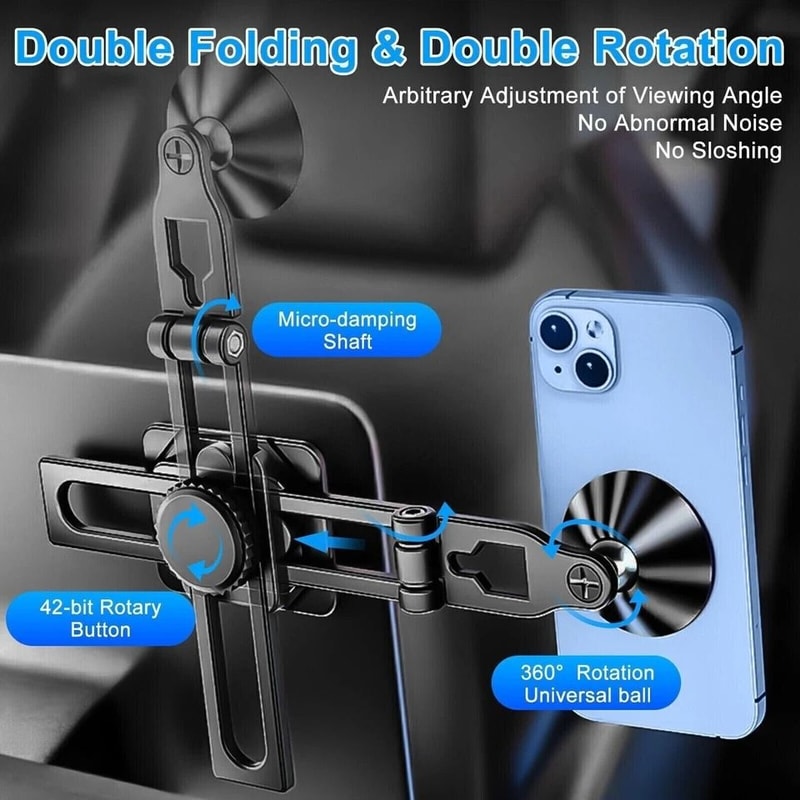 Rotating Magnetic Phone Holder Car Mount Foldable Dashboard Stand 6