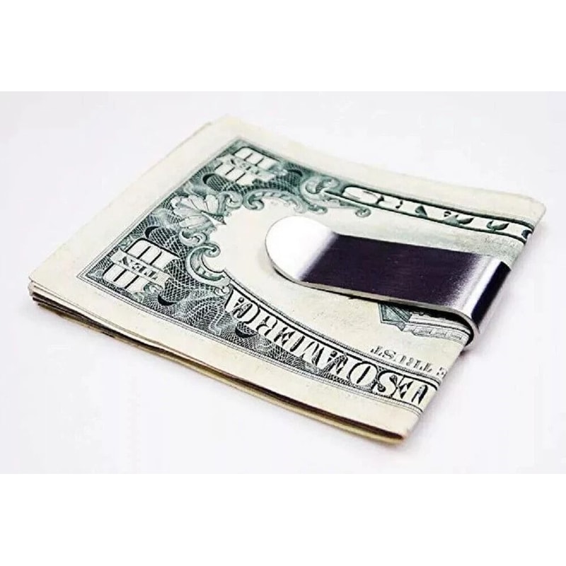 Slim Stainless Steel Money Clip Wallet Credit Card Holder For Men 1