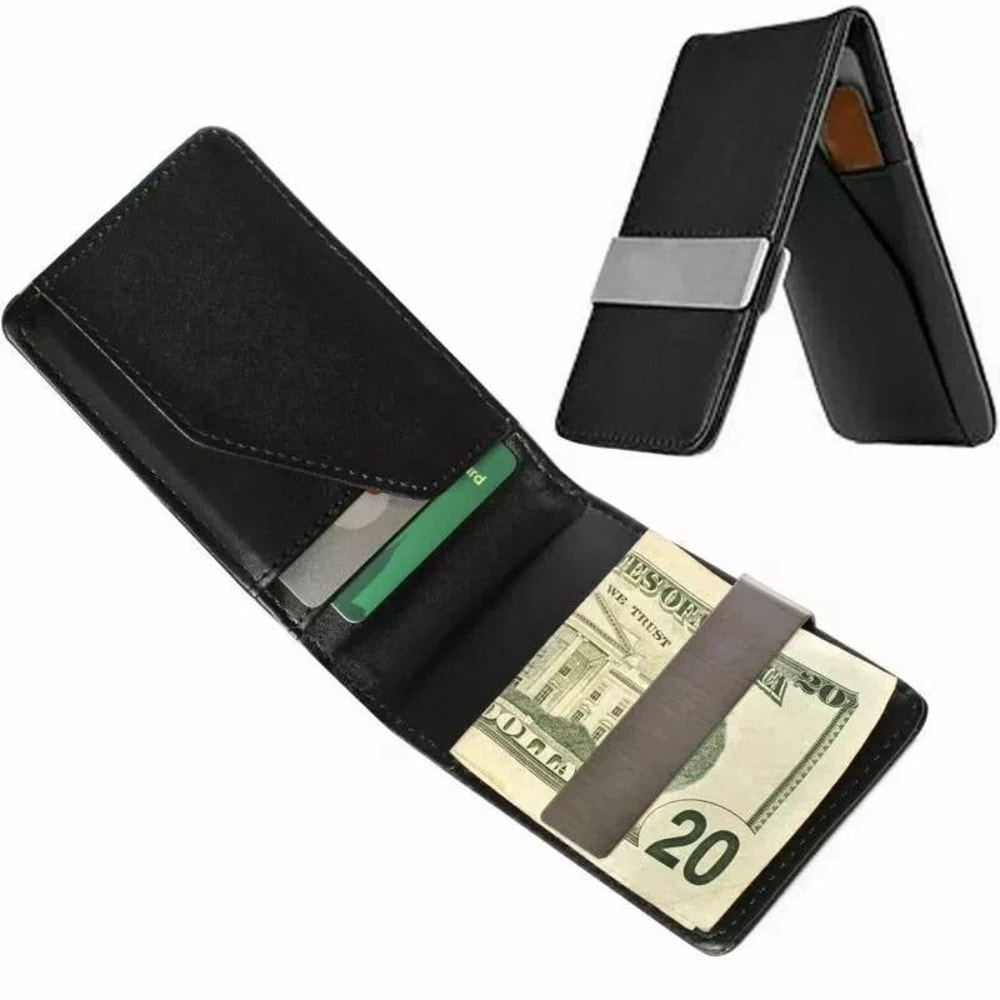 Slim Stainless Steel Money Clip Wallet Credit Card Holder For Men 2