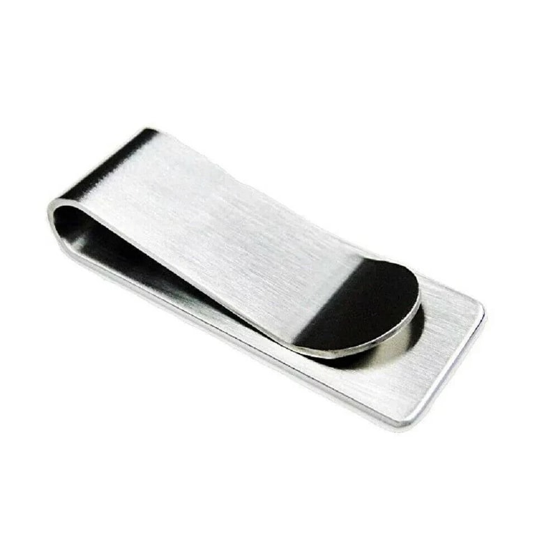 Slim Stainless Steel Money Clip Wallet Credit Card Holder For Men 0