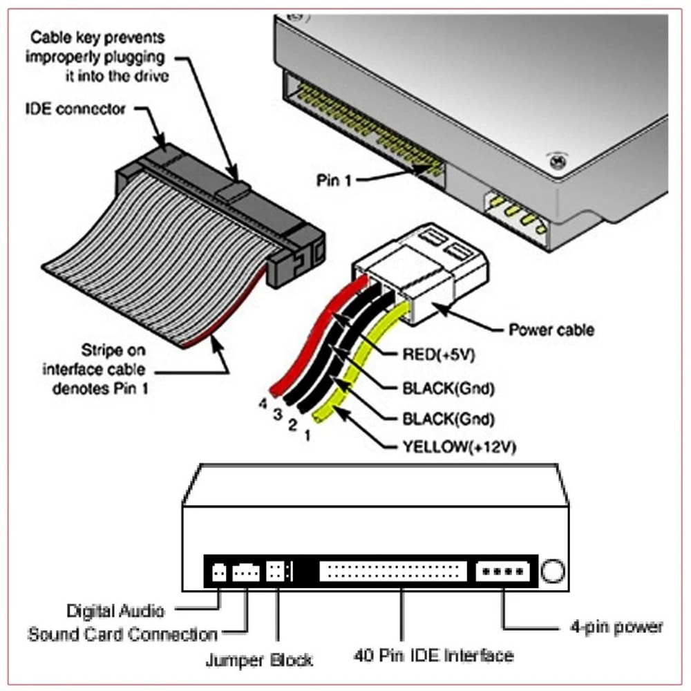 2 Pack 4 Pin Molex Splitter Cable 8 Inch Male To Dual Female IDE Power Adapter 3