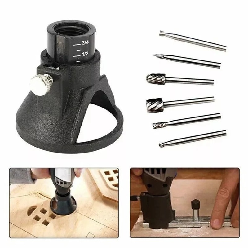 Dremel Rotary Tool Cutting Guide Kit With Router Bits Set And Drill Bits 5