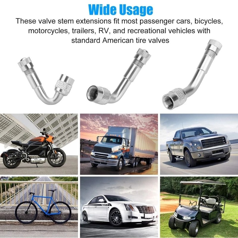 Universal Tire Valve Stem Extension Set Schrader Valve Stem Extender 5