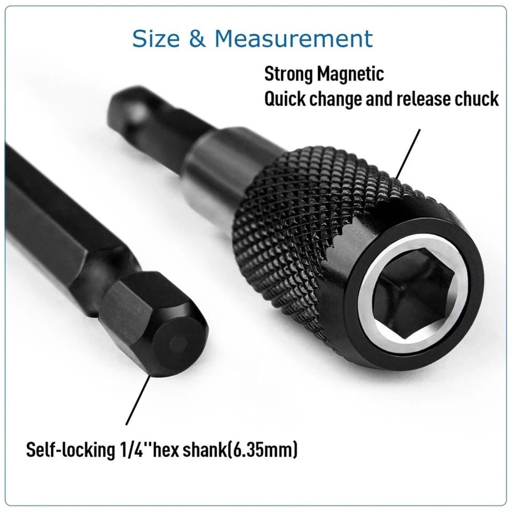 Magnetic Bit Holder Set With Quick Release Bit Holder And Hex Shank Fit 1