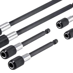 magnetic bit holder set with quick release bit holder and hex shank fit