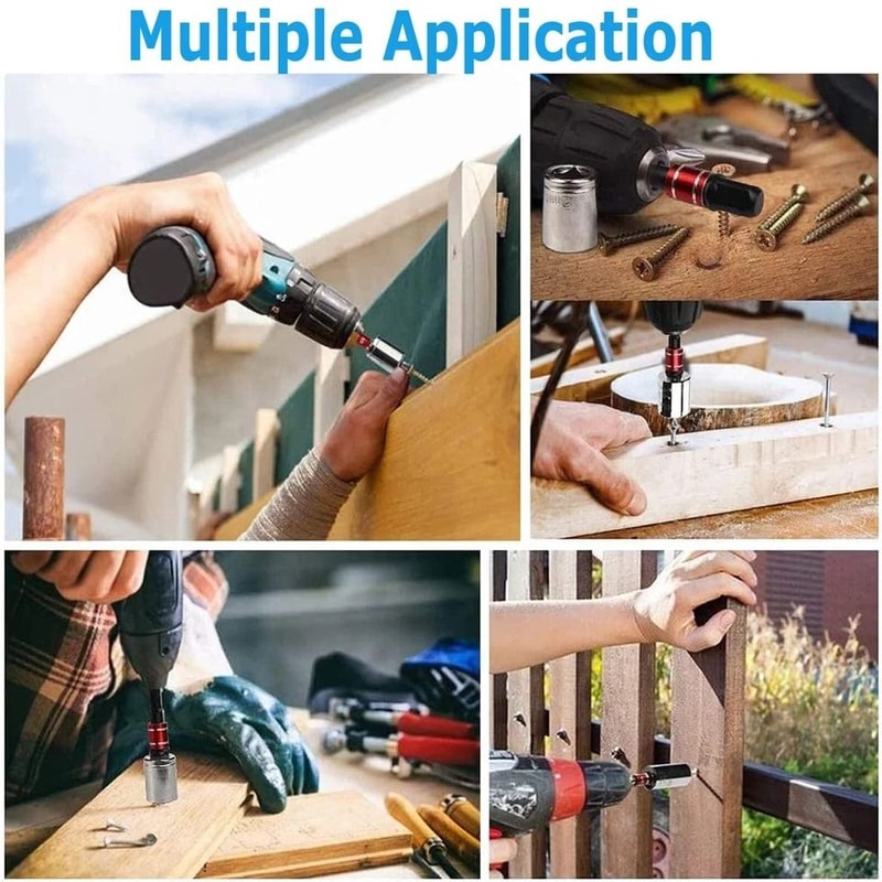 Socket Adapter Set For Impact Driver And Drill Hex Shank 5
