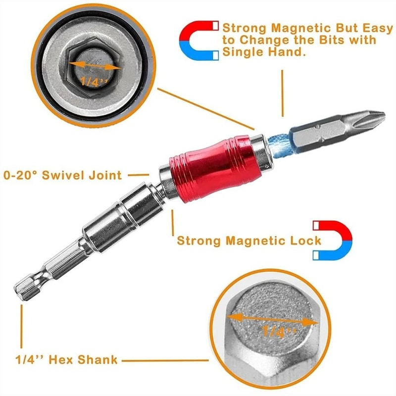 Magnetic Bit Holder Quick Release Hex Shank Extension For Drill And Screwdriver Bits 3
